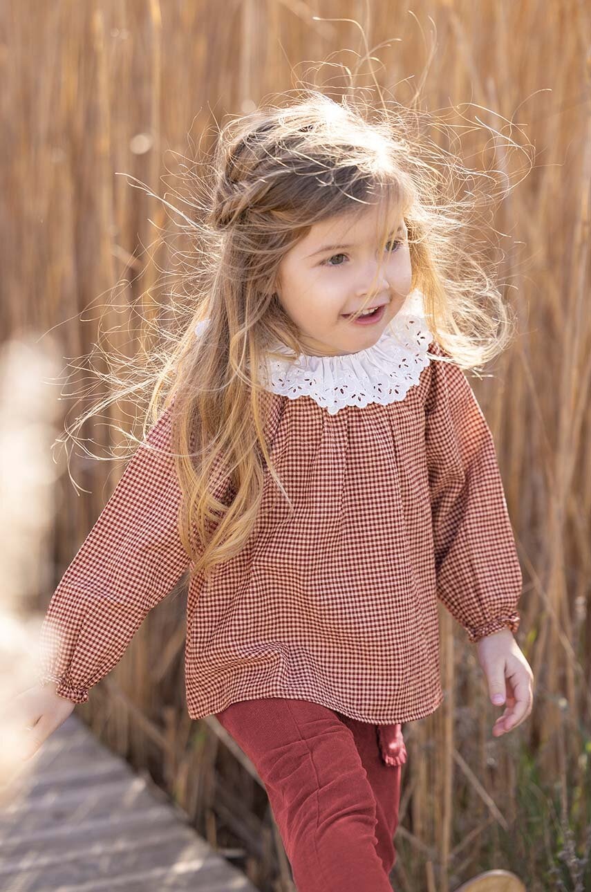 Tartine et Chocolat bluza copii culoarea bordo, modelator, TZ12031