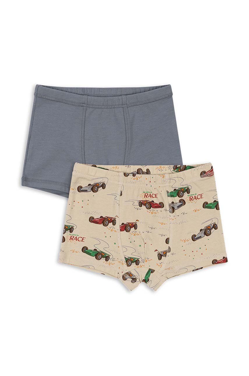 Konges Sløjd boxeri copii BASIC 2 PACK BOY BOXERS GOTS 2-pack culoarea bej, KS101405