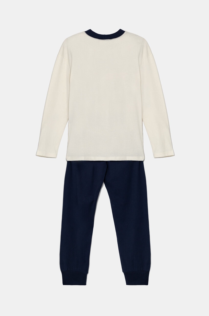 Детская хлопковая пижама United Colors of Benetton цвет бежевый с принтом 3VD00P07A в Луцке Детская хлопковая пижама United Colors of Benetton цвет бежевый с принтом 3VD00P07A в Луцке