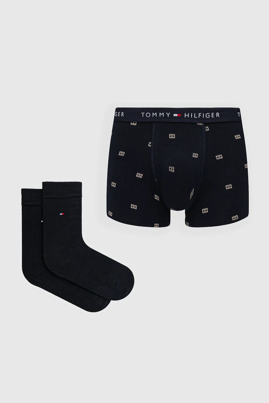 Levně Boxerky a ponožky Tommy Hilfiger tmavomodrá barva, UB0UB00568