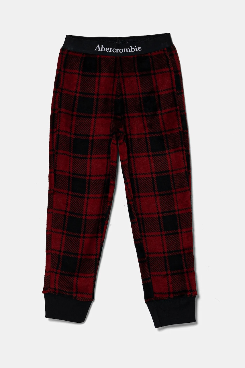 Abercrombie & Fitch pantaloni de pijama copii culoarea rosu, modelator, KI213-4031 Abercrombie & Fitch pantaloni de pijama copii culoarea rosu, modelator, KI213-4031