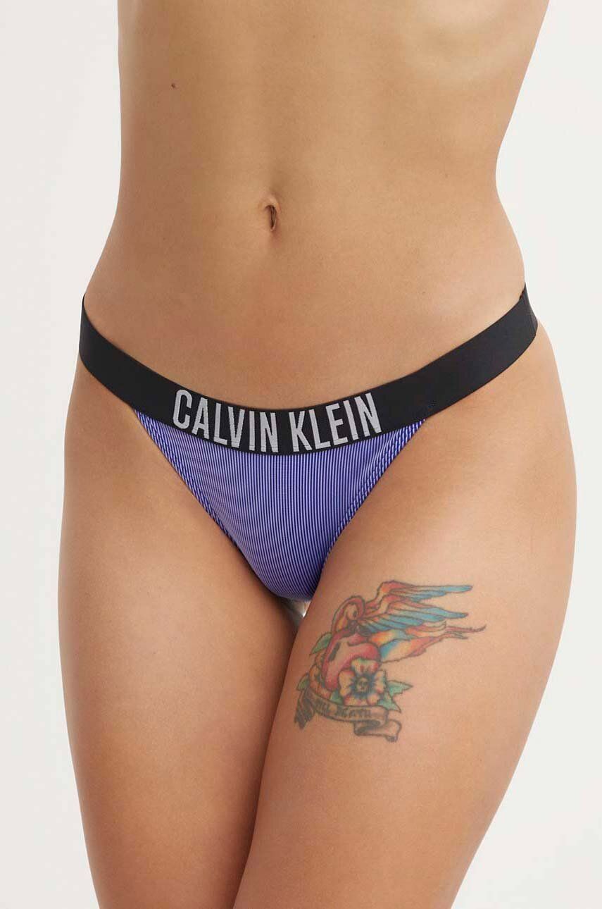 

Долнище на бански тип бразилиана Calvin Klein в синьо KW0KW02611, Син