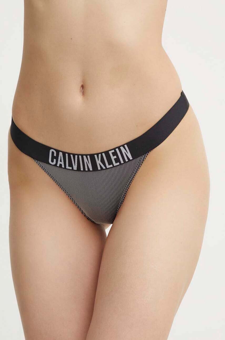 

Долнище на бански тип бразилиана Calvin Klein в черно KW0KW02611, Черен