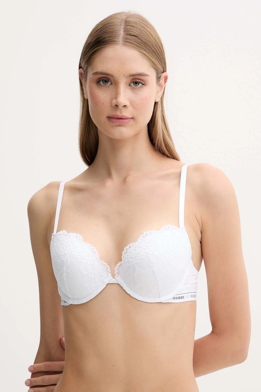 

Сутиен Guess JANE в бяло от дантела с изчистен дизайн O4YC01 PZ01C, Бял
