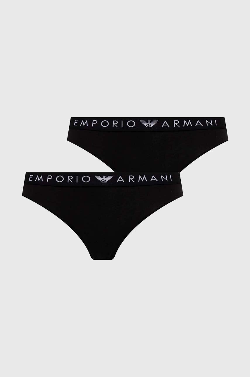 

Бикини Emporio Armani Underwear (2 чифта) в черно 163334 4F227, Черен