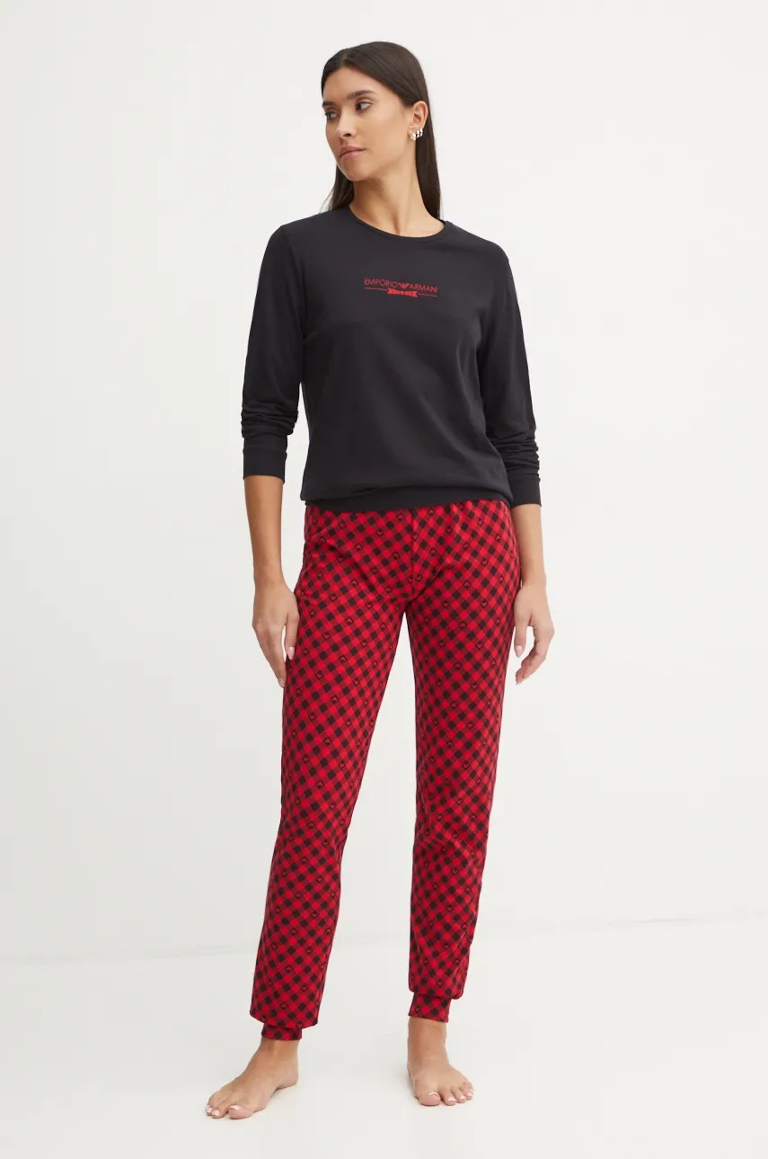 

Пижама Emporio Armani Underwear дамска в черно 164234 4F225, Черен