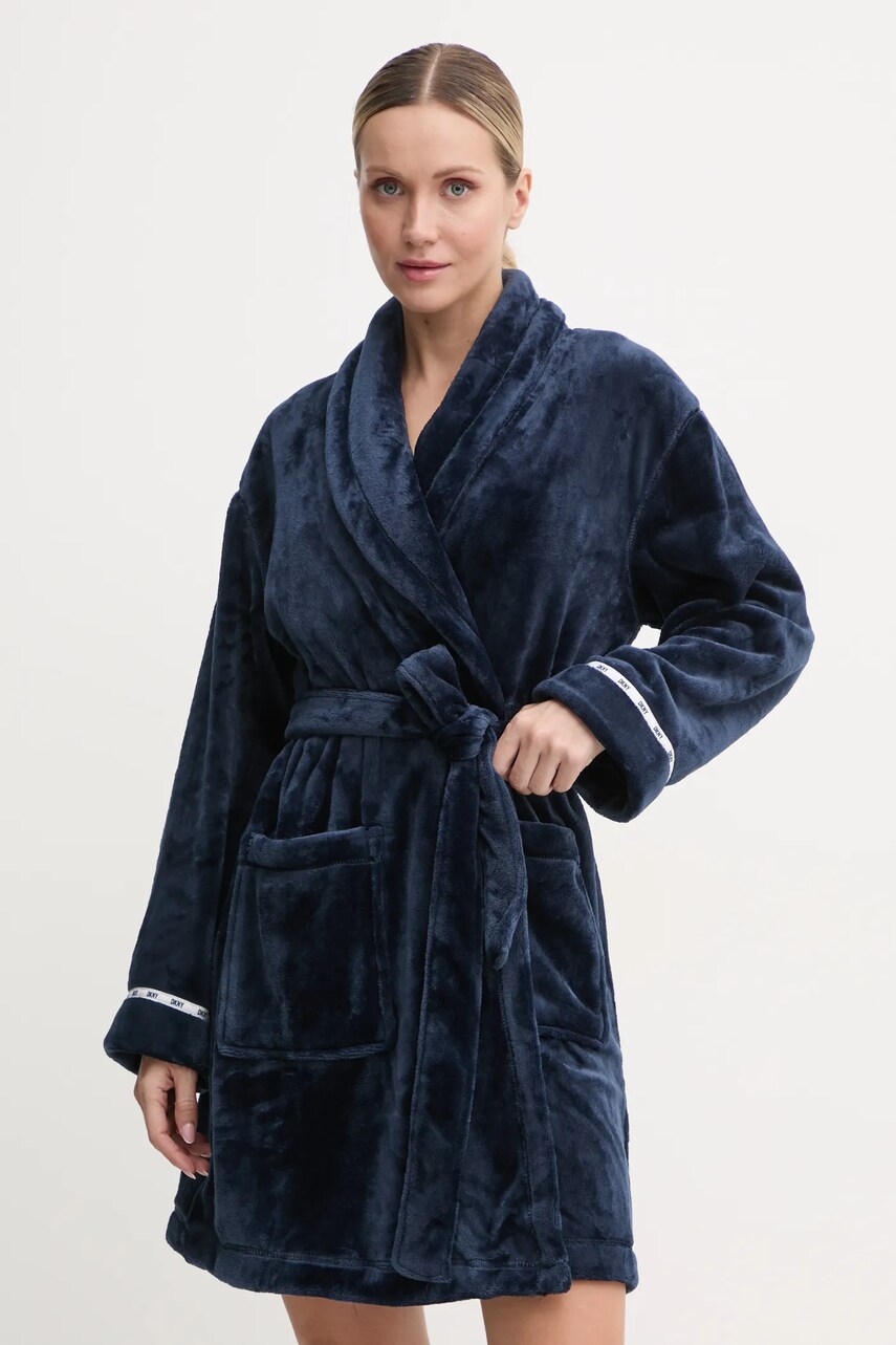 Dkny halat culoarea albastru marin, YI10027F