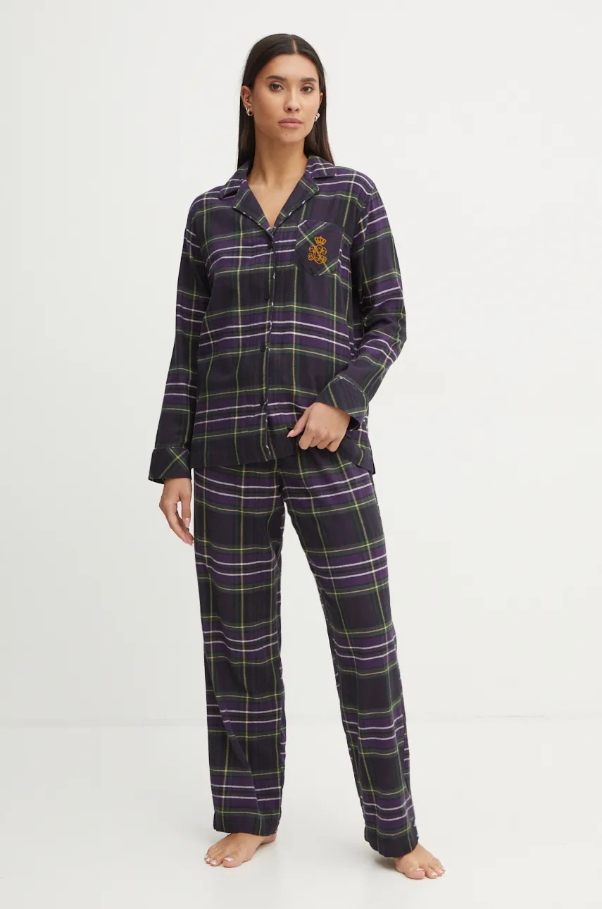 

Пижама Lauren Ralph Lauren дамска в лилаво ILN92374F, Виолетов