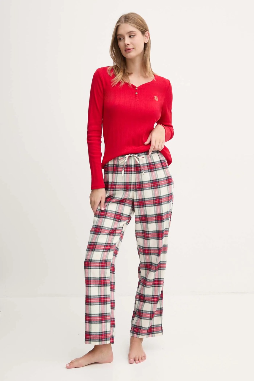 

Пижама Lauren Ralph Lauren дамска в червено ILN72374F, Червен