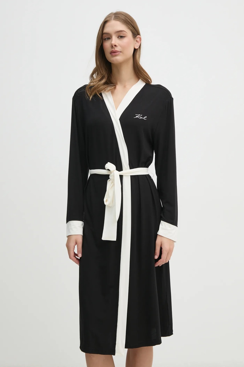 

Халат Karl Lagerfeld в черно 240W2107, Черен