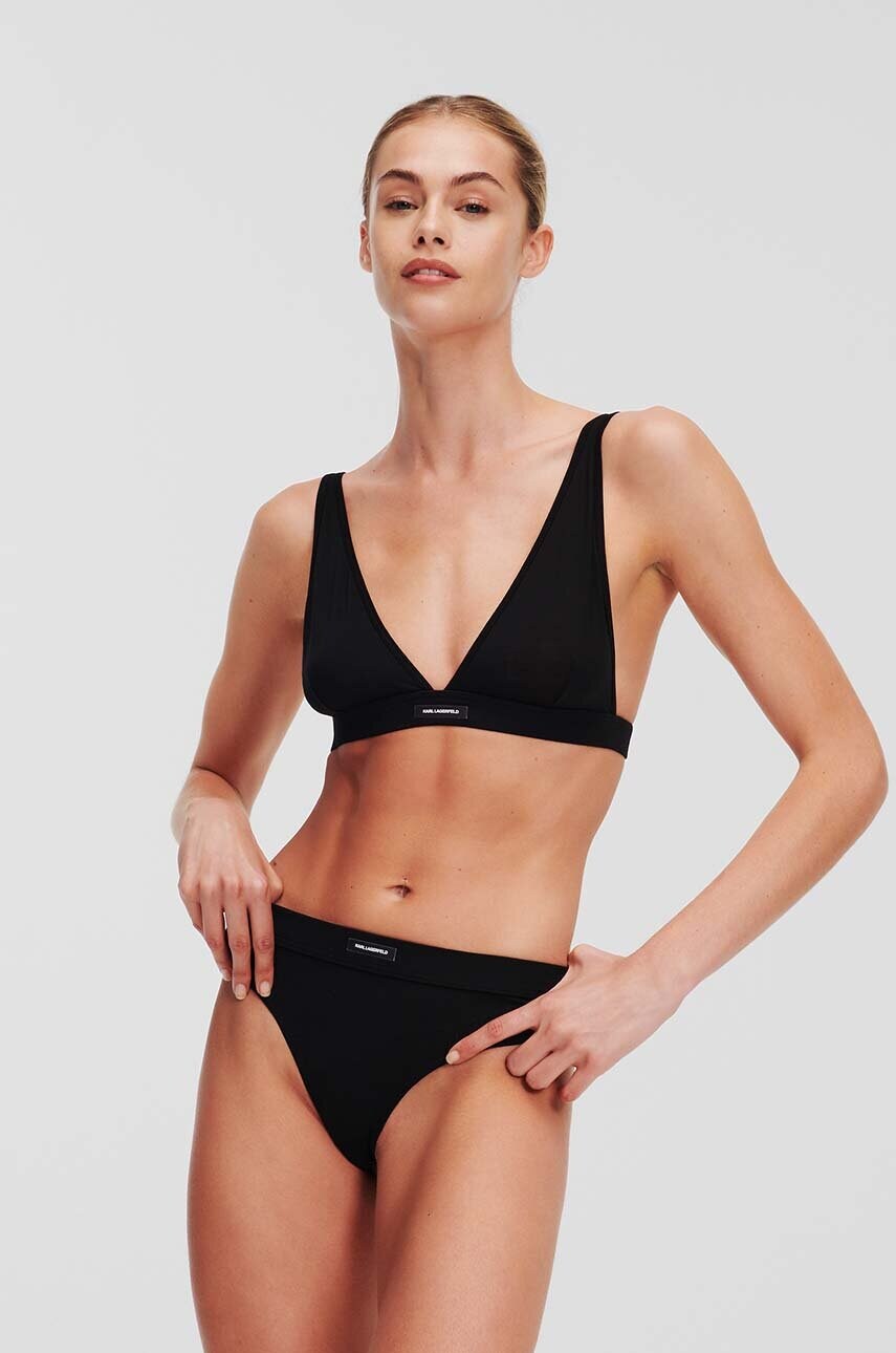 Karl Lagerfeld sutien culoarea negru, neted, 245W2107