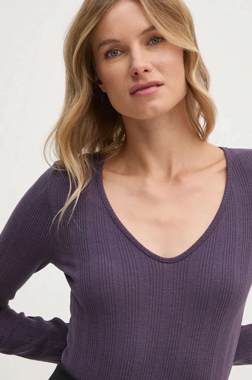United Colors of Benetton body femei, culoarea violet, 3MUD3B001