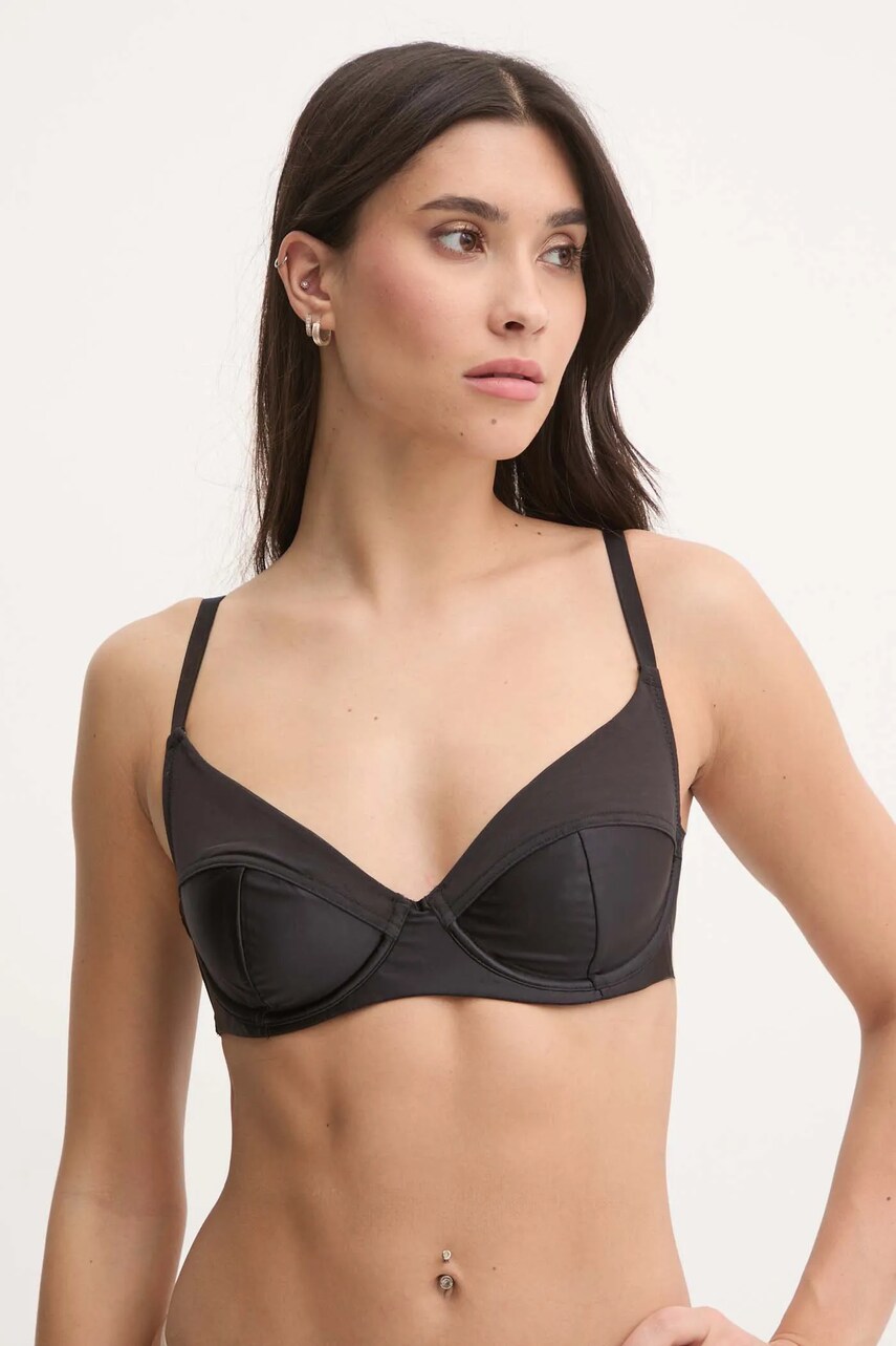 United Colors of Benetton sutien culoarea negru, neted, 3A1Q1R01R