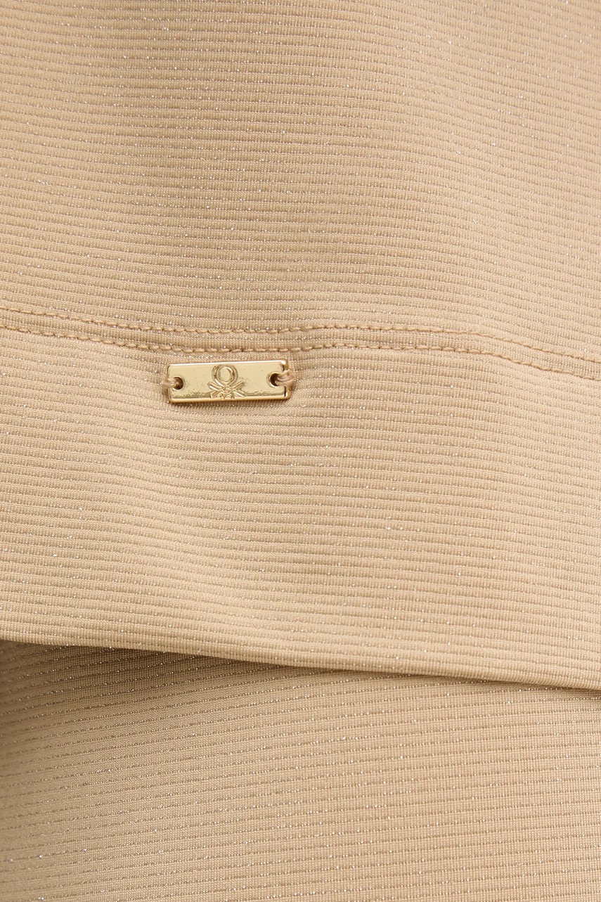 Μακρυμάνικο United Colors of Benetton χρώμα: μπεζ, 3NYW3M06W φωτογραφία