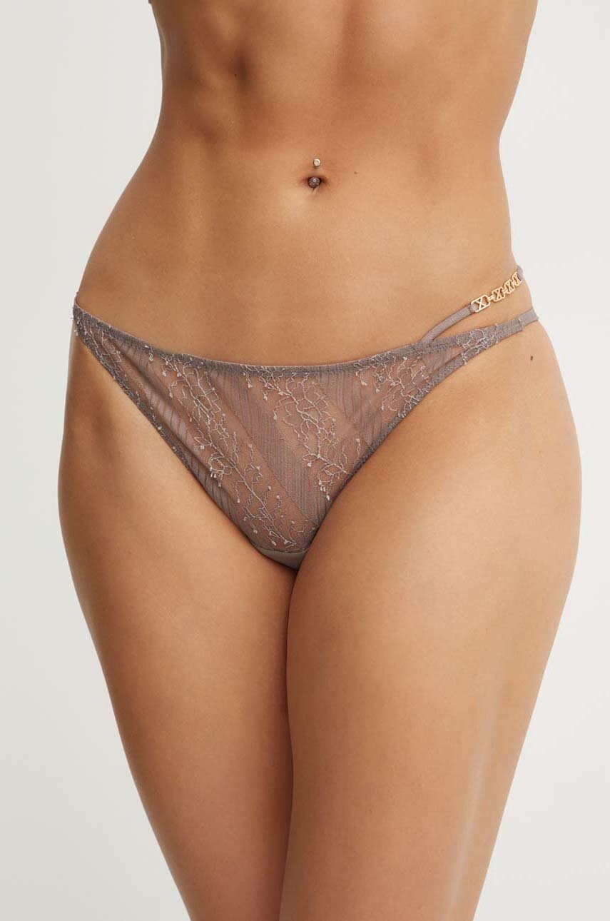 Chantelle chiloti brazilieni culoarea gri, C010G0