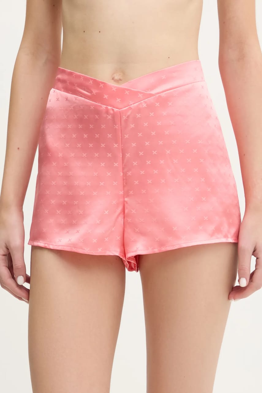 Chantelle pantaloni scurți de pijama de mătase culoarea roz, satin, C017E5 Chantelle pantaloni scurți de pijama de mătase culoarea roz, satin, C017E5