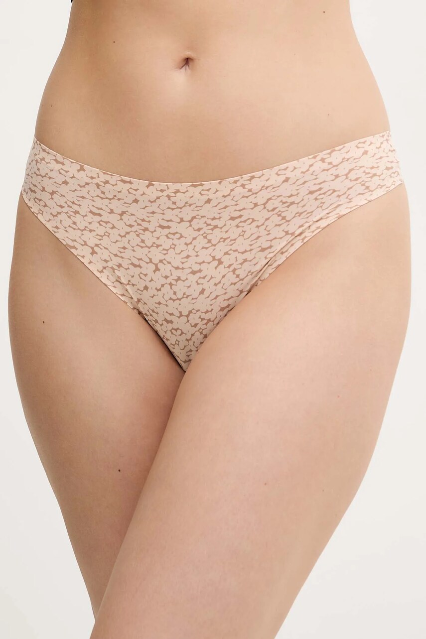 Chantelle tanga culoarea bej, C11D90