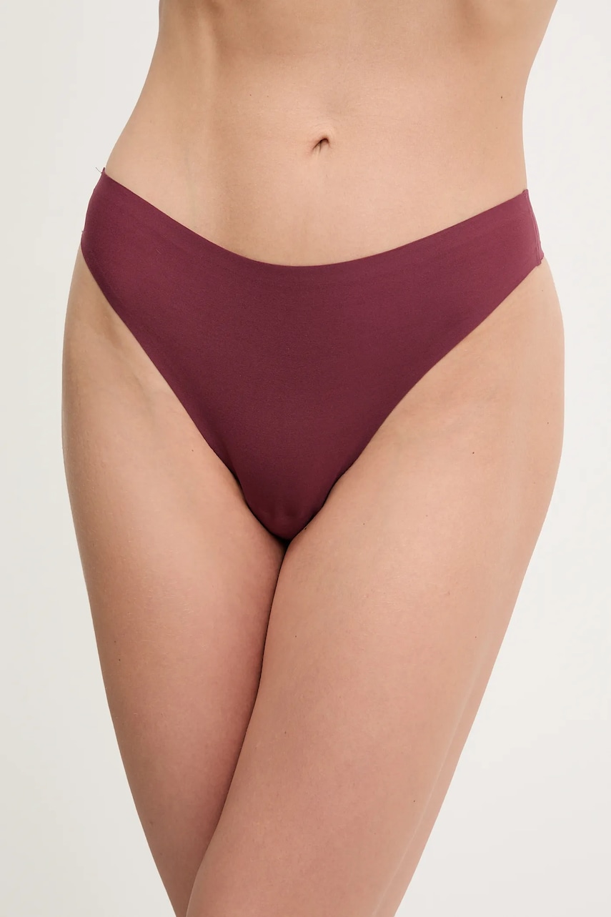 Chantelle tanga culoarea bordo, C26490