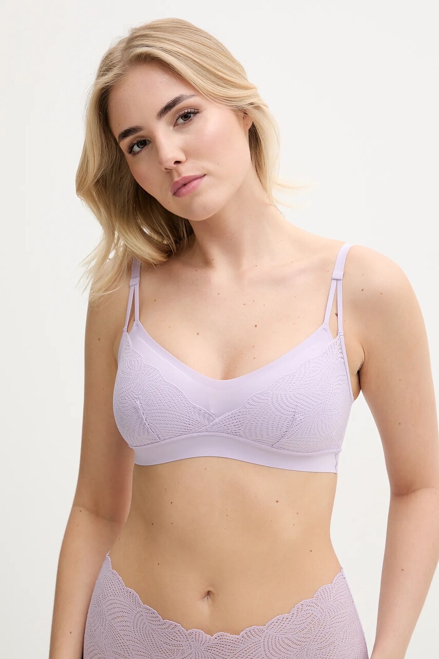 Chantelle sutien culoarea verde, dantela, modelator, C11GQ9