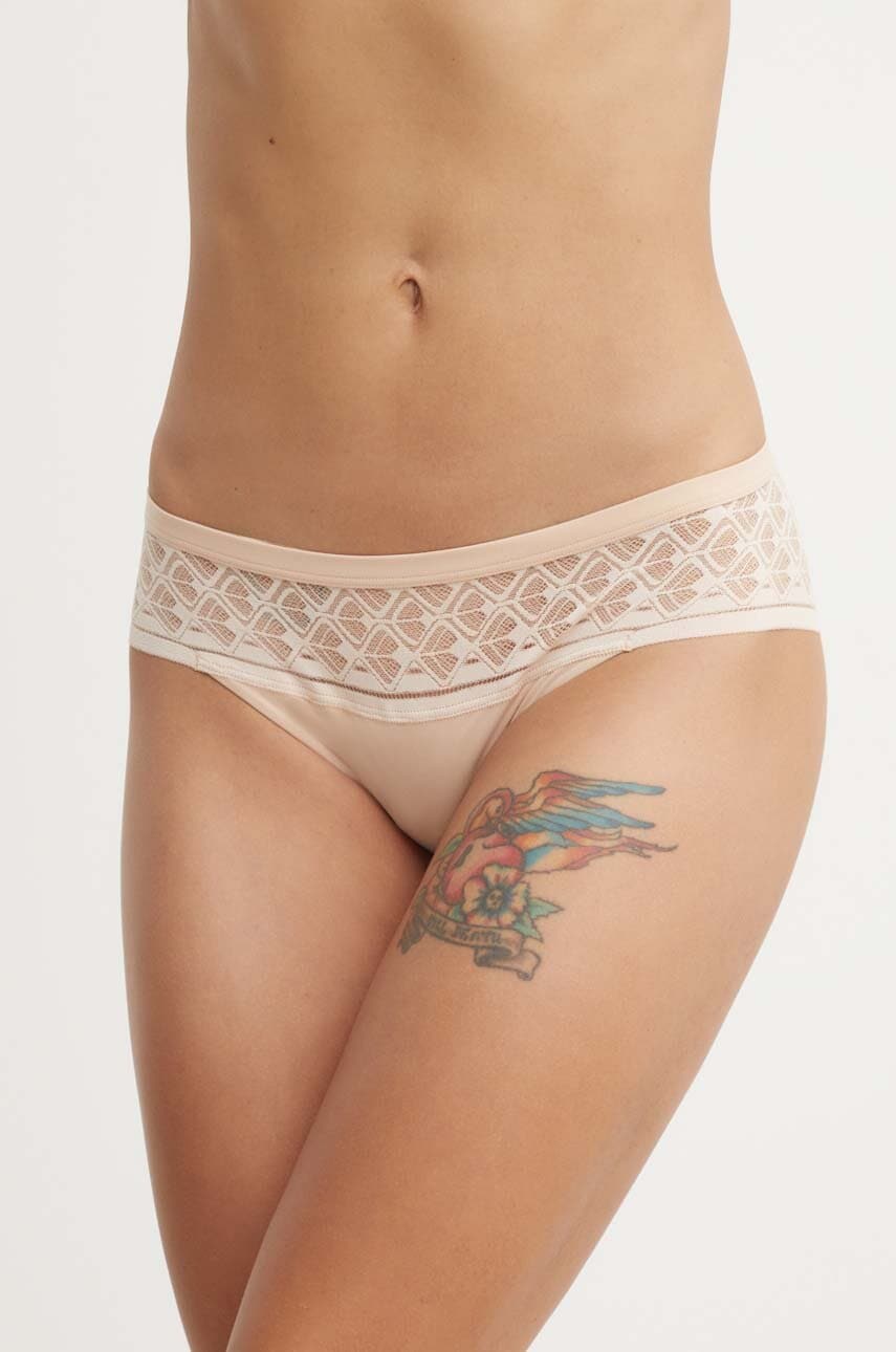 Chantelle chiloti culoarea bej, transparent, C911B0