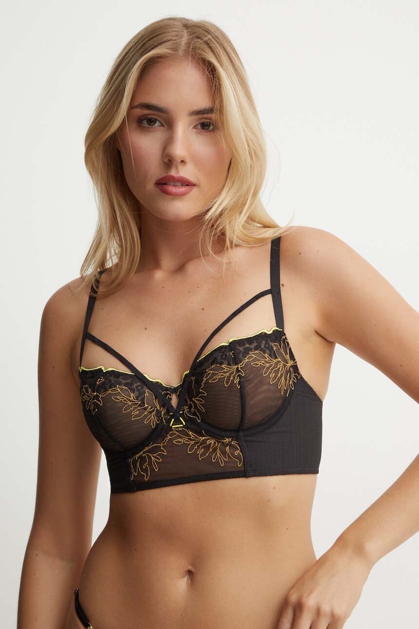 Chantelle sutien culoarea negru, transparent, modelator, C22BK6
