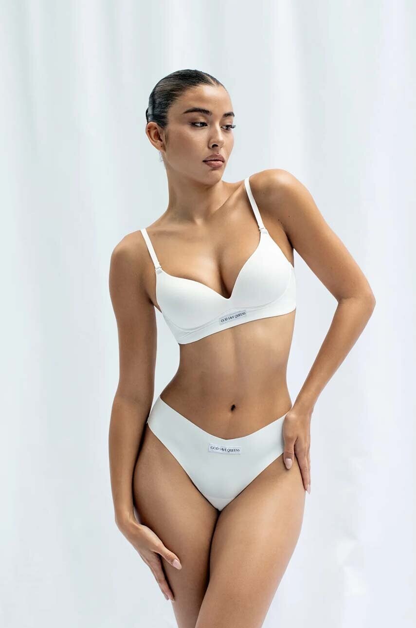 GOD SAVE QUEENS chiloti brazilieni SECOND SKIN PANTY BRAZILIAN culoarea alb, GSQ-135-125