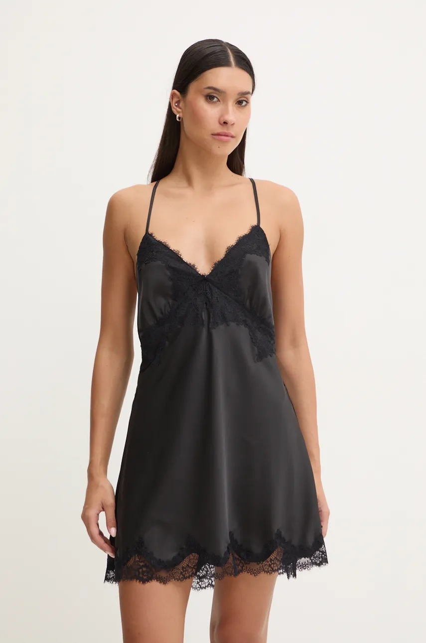 

Нощница Abercrombie & Fitch дамска в черно KI146-4059, Черен
