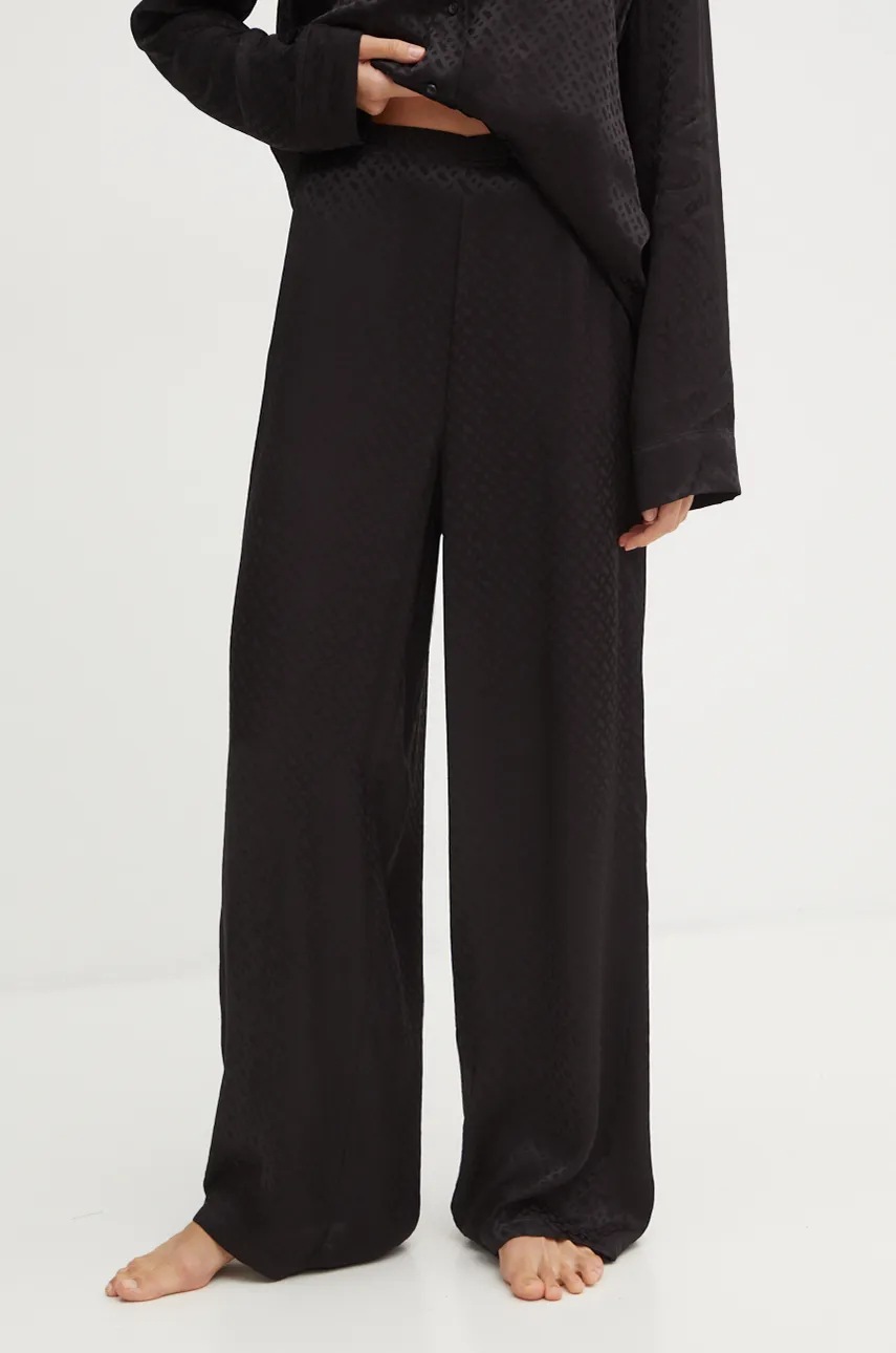 BOSS pantaloni de pijama femei, culoarea negru, 50527254