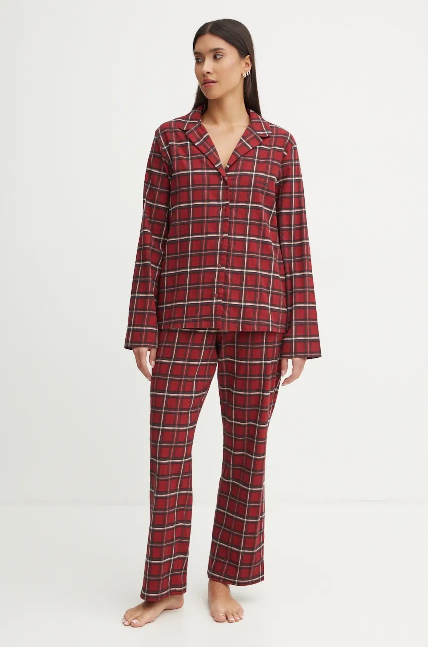 BOSS pijama femei, culoarea bordo, 50527259 BOSS pijama femei, culoarea bordo, 50527259