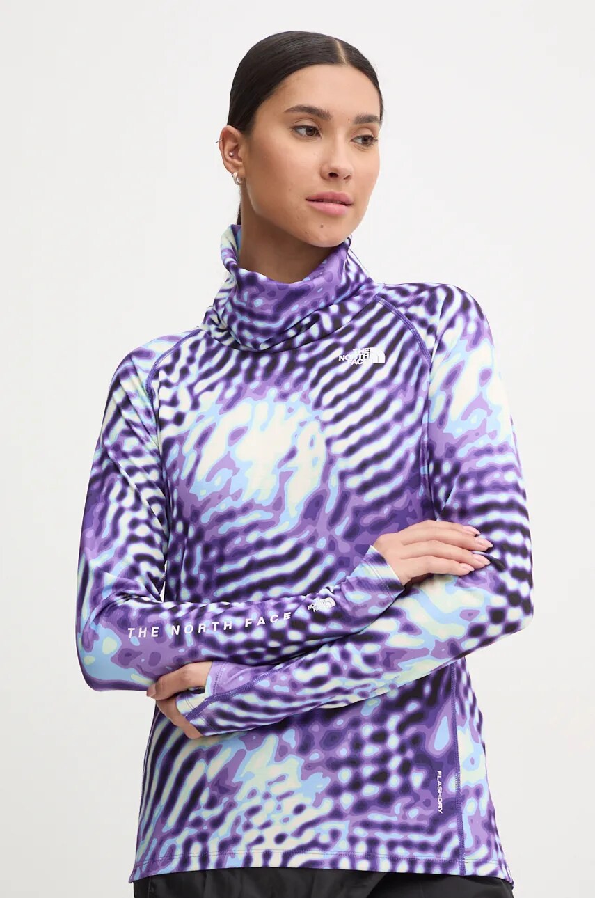 The North Face longsleeve funcțional Baselayer Dragline culoarea violet, NF0A7ZLO37O1