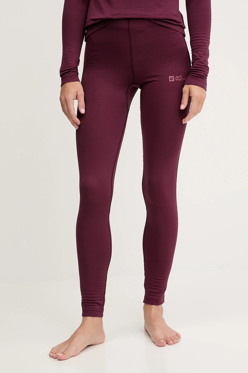 Jack Wolfskin jambiere funcționale Infinite Warm culoarea bordo, A60325