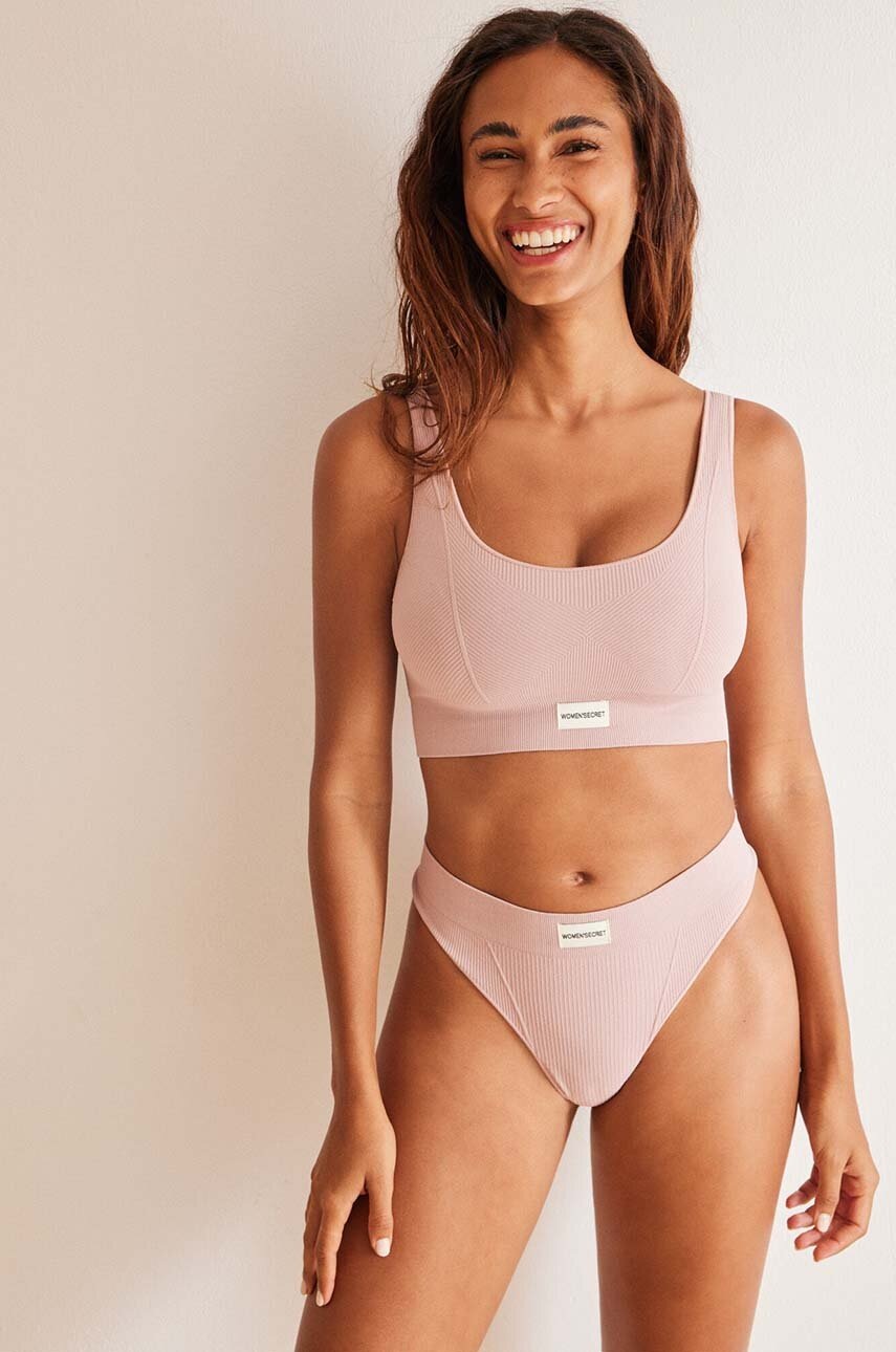 

Сутиен women'secret SEAMLESS 1 в розово с изчистен дизайн 5108604, Розов