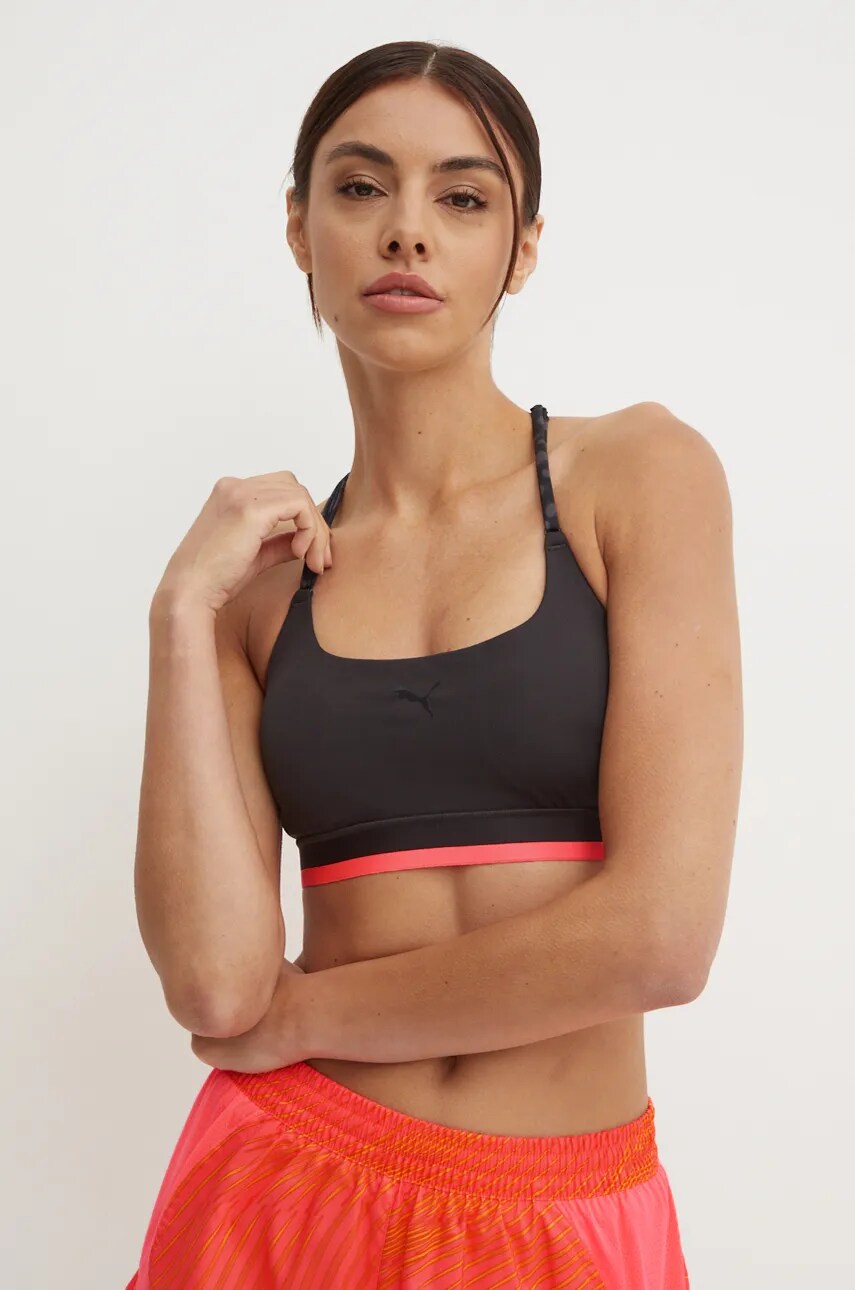 Puma sutien sport Move culoarea negru, neted, 525786