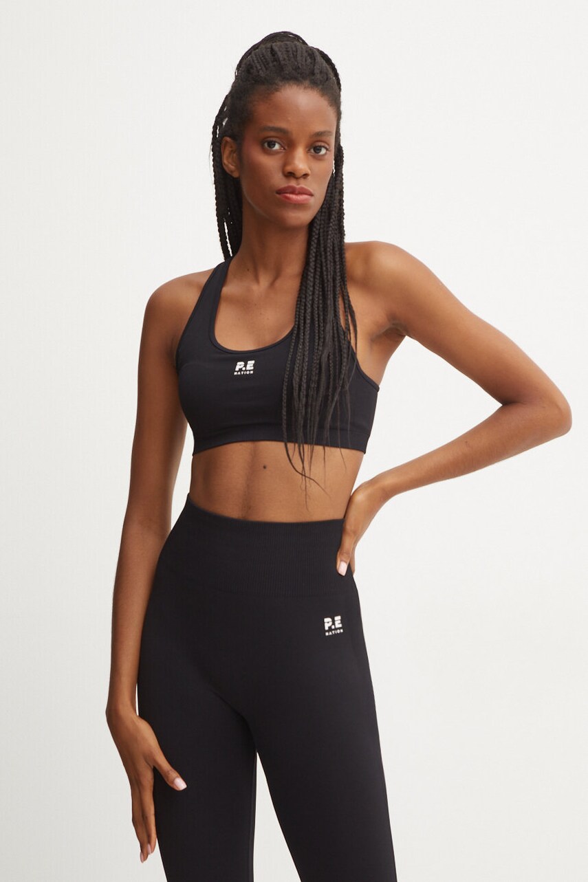 P.E Nation sutien sport Restore Seamless culoarea negru, neted, 243C293