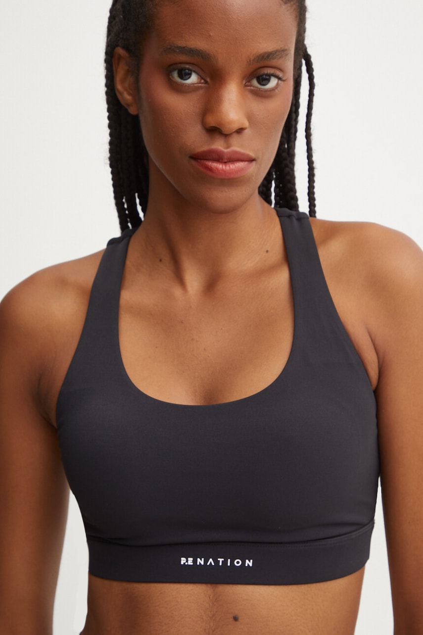 P.E Nation sutien sport Frequency culoarea negru, neted, 243C313