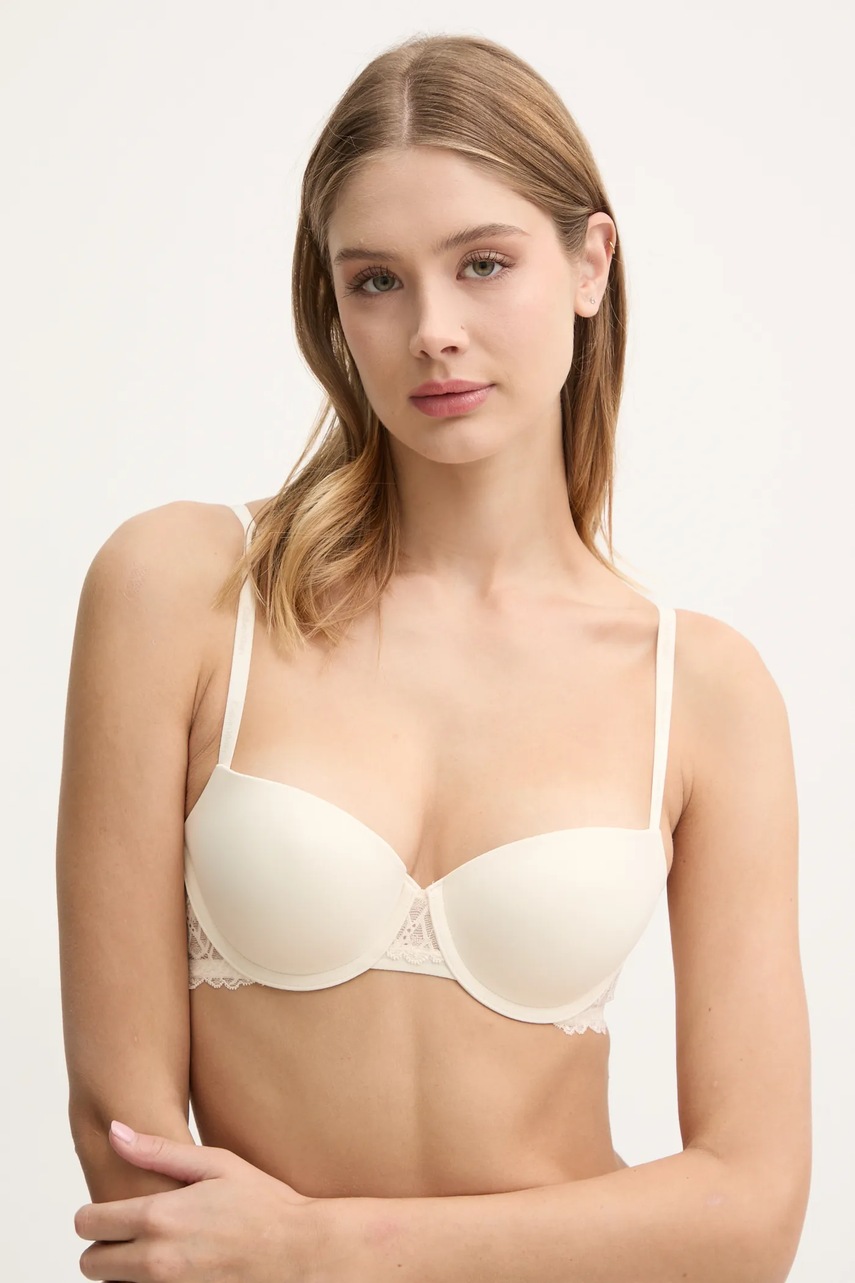 

Сутиен Calvin Klein Underwear в бяло с изчистен дизайн 000QF7577E, Бежов