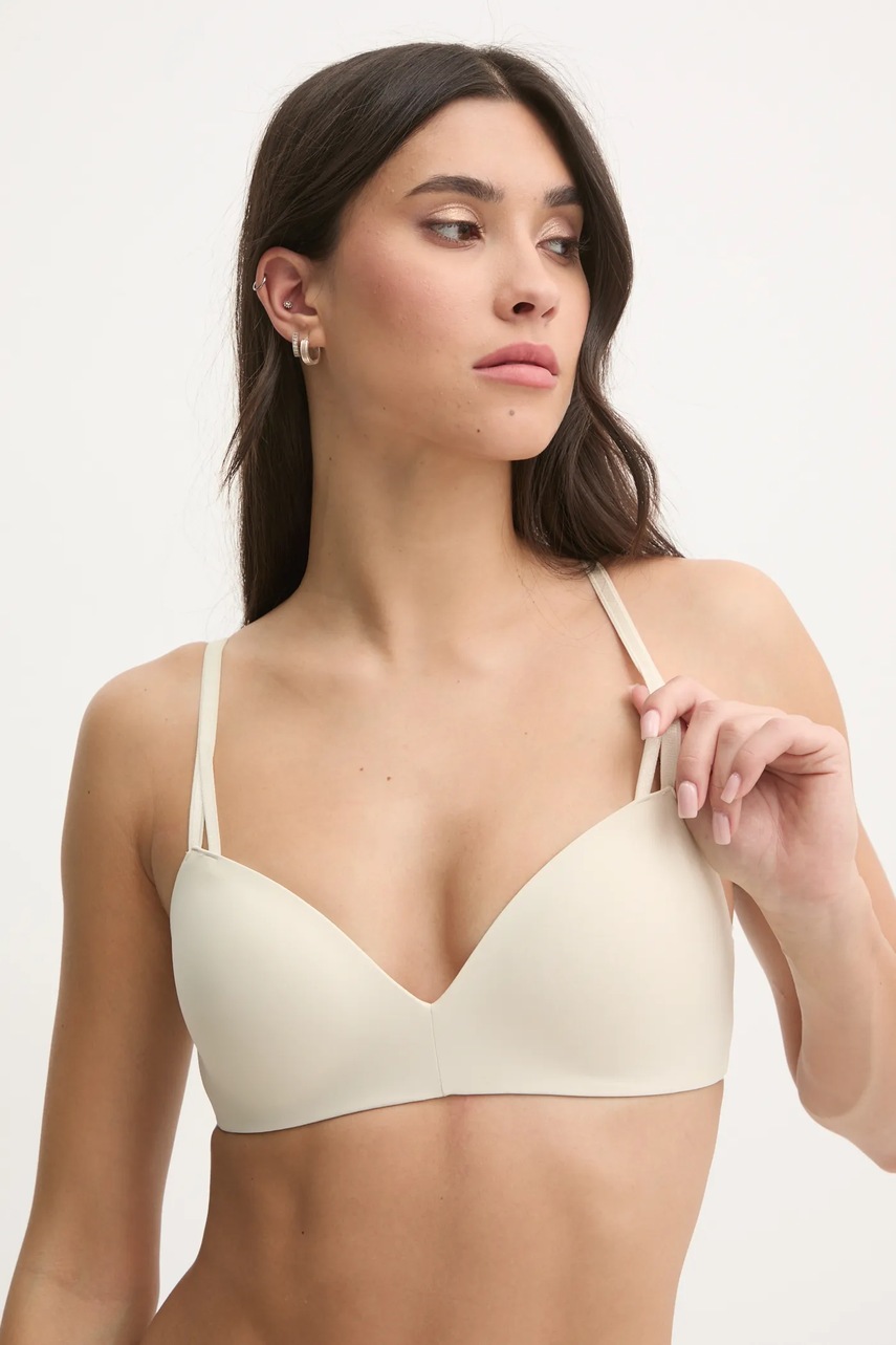 

Сутиен Calvin Klein Underwear в бежово с изчистен дизайн 000QF6017E, Бежов