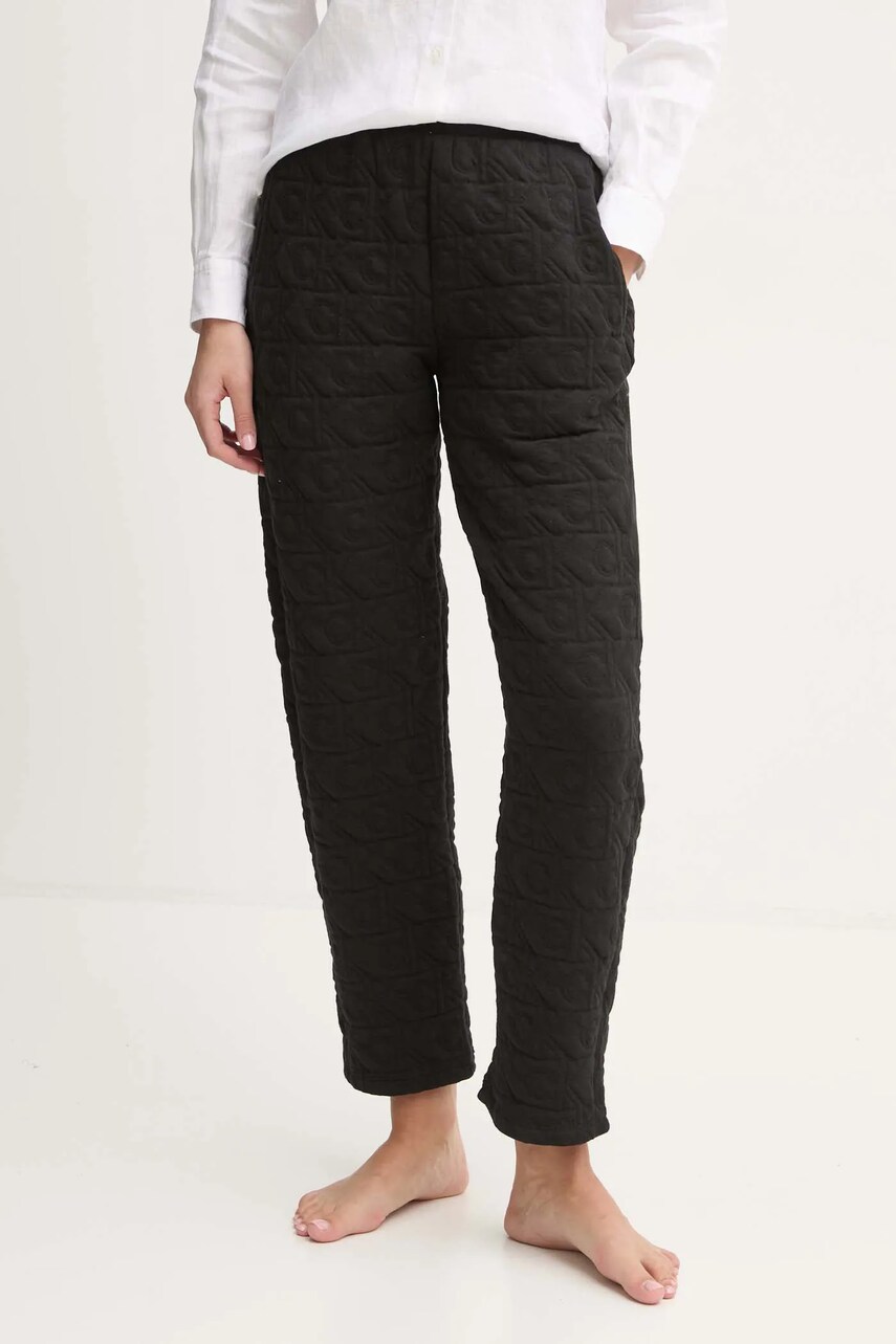 Levně Tepláky Calvin Klein Underwear černá barva, hladké, 000QS7268E