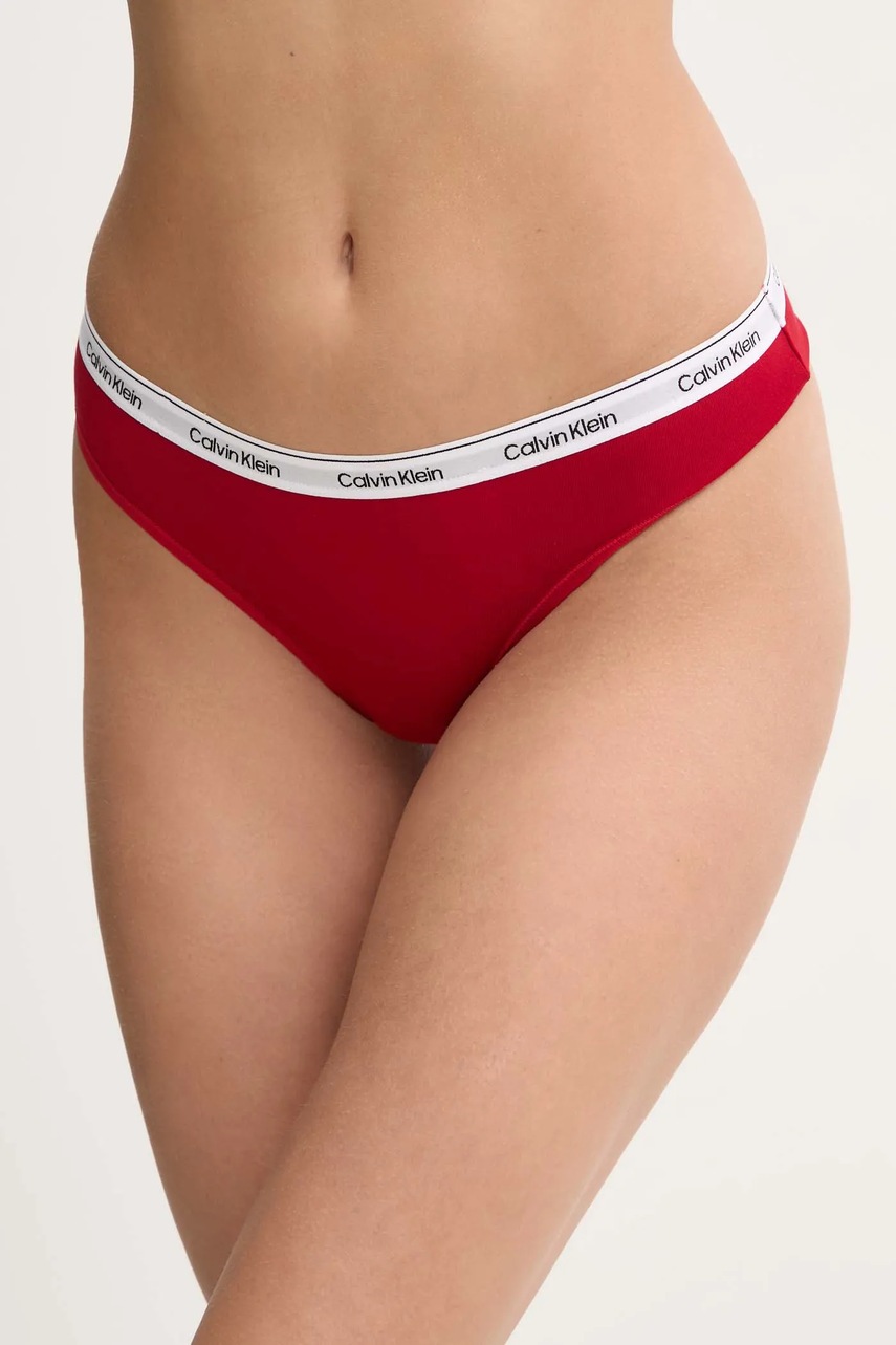 

Бикини тип бразилиана Calvin Klein Underwear в червено 000QD5246E, Червен