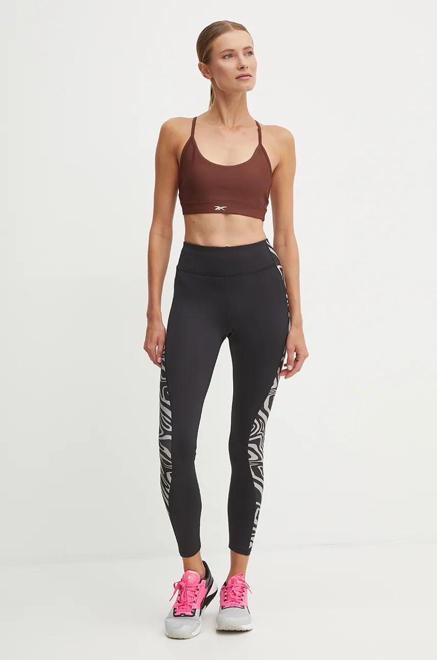 Спортивный бюстгальтер Reebok LUX Collection цвет коричневый однотонный 100206201 Спортивный бюстгальтер Reebok LUX Collection цвет коричневый однотонный 100206201