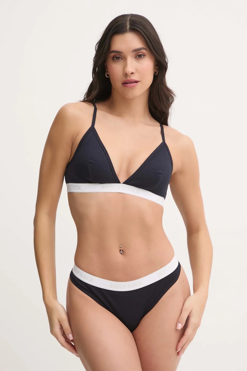 Бюстгальтер Tommy Hilfiger цвет синий однотонный UW0UW05537 Бюстгальтер Tommy Hilfiger цвет синий однотонный UW0UW05537