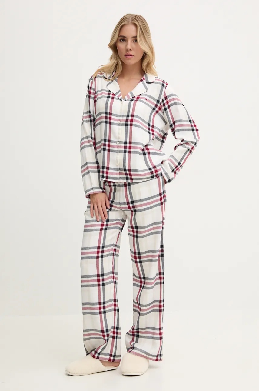 

Пижама Tommy Hilfiger дамска в бежово UW0UW05550, Бежов