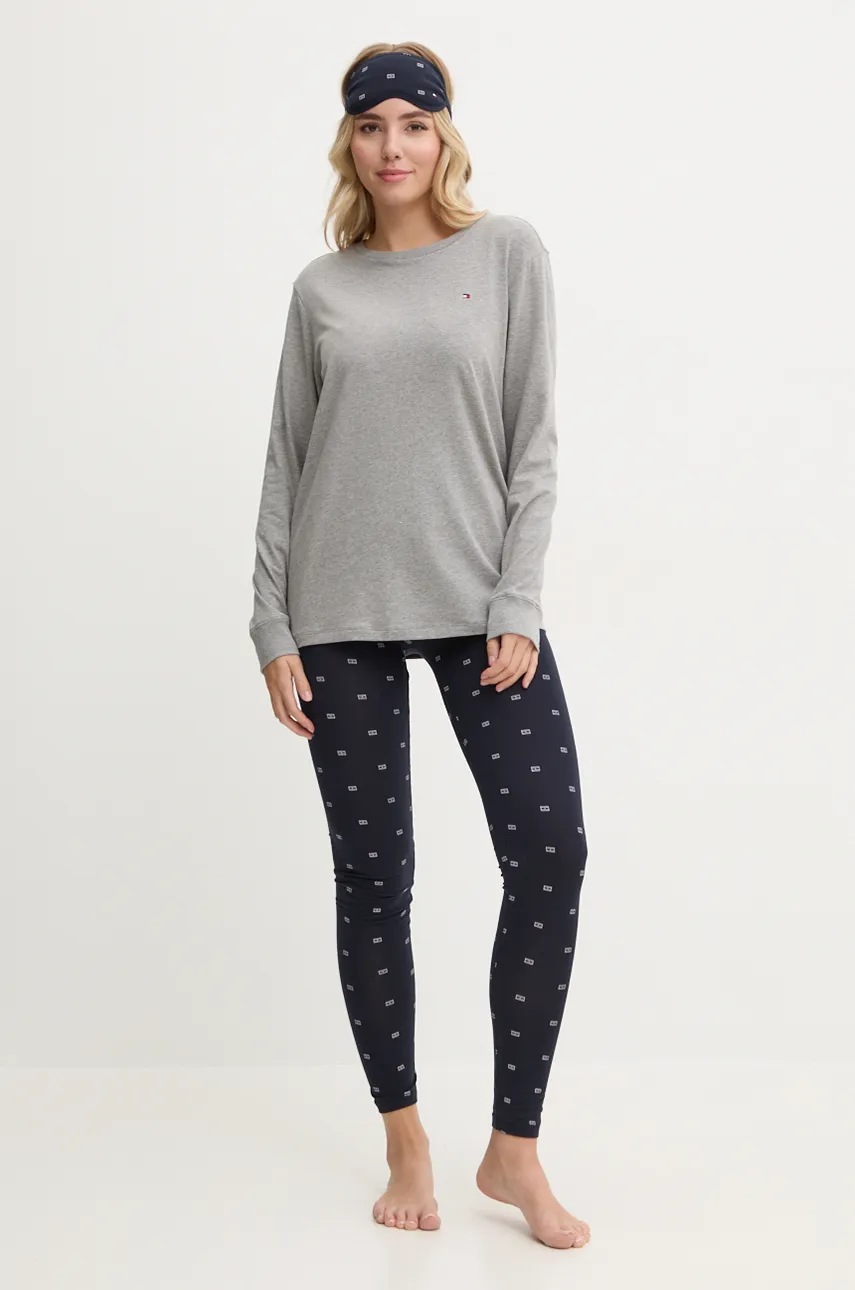 

Пижама Tommy Hilfiger дамска в сиво UW0UW05639, Сив