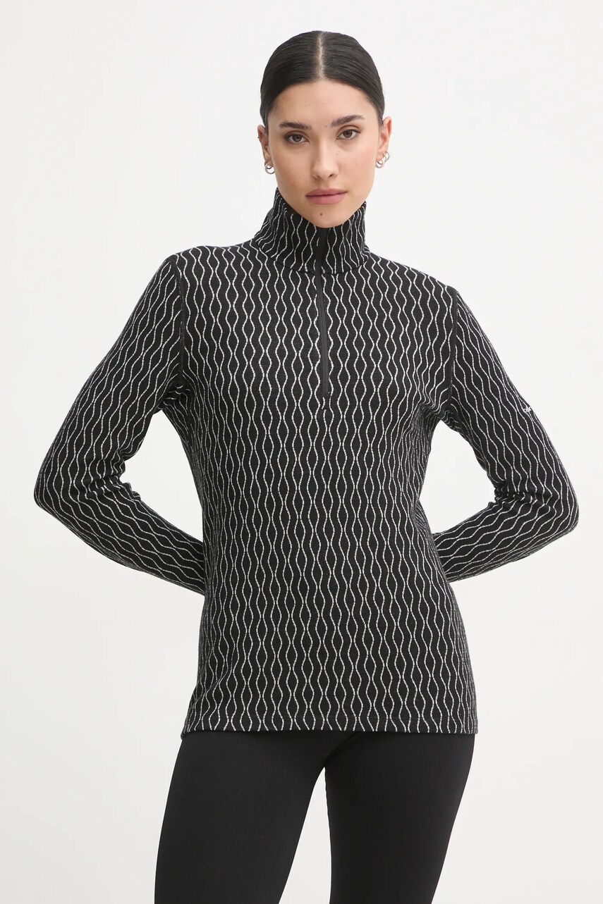 Icebreaker longsleeve funcțional Merino 260 Vertex culoarea negru, IB0A574O6721