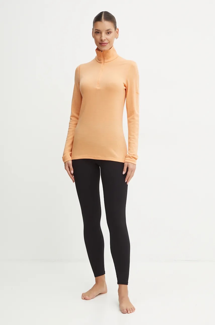 Icebreaker longsleeve funcțional Merino 260 Tech culoarea portocaliu, IBB0439003C1