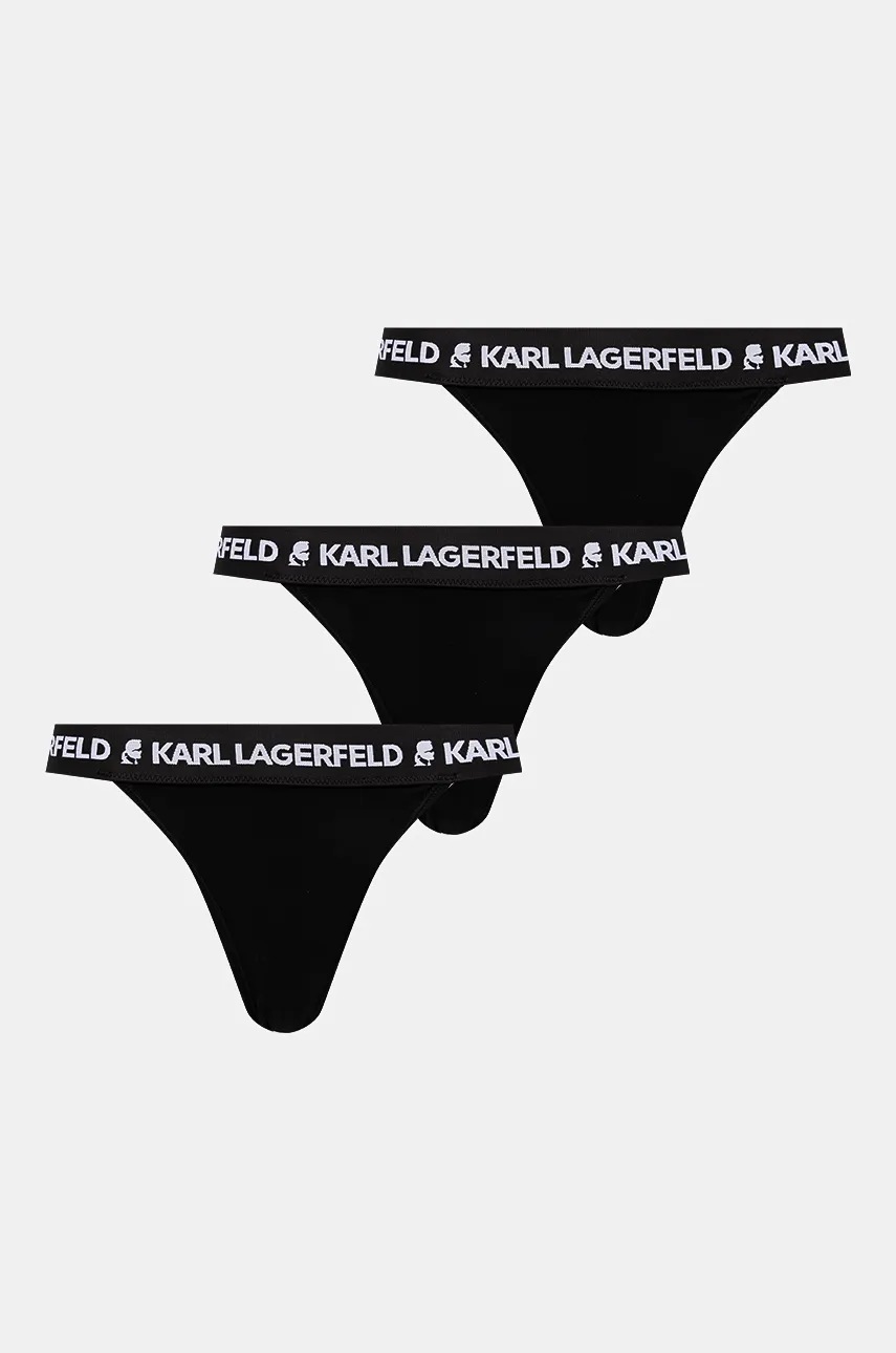 

Бикини тип бразилиана Karl Lagerfeld (3 чифта) в черно 246W2114, Черен