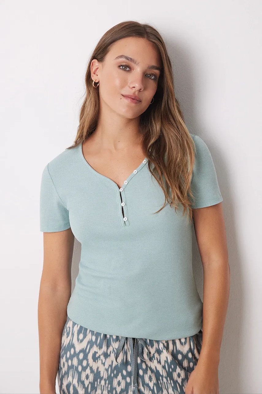 women'secret tricou de pijama MIX AND MATCH BRUMMELL culoarea verde, 3278413 women'secret tricou de pijama MIX AND MATCH BRUMMELL culoarea verde, 3278413
