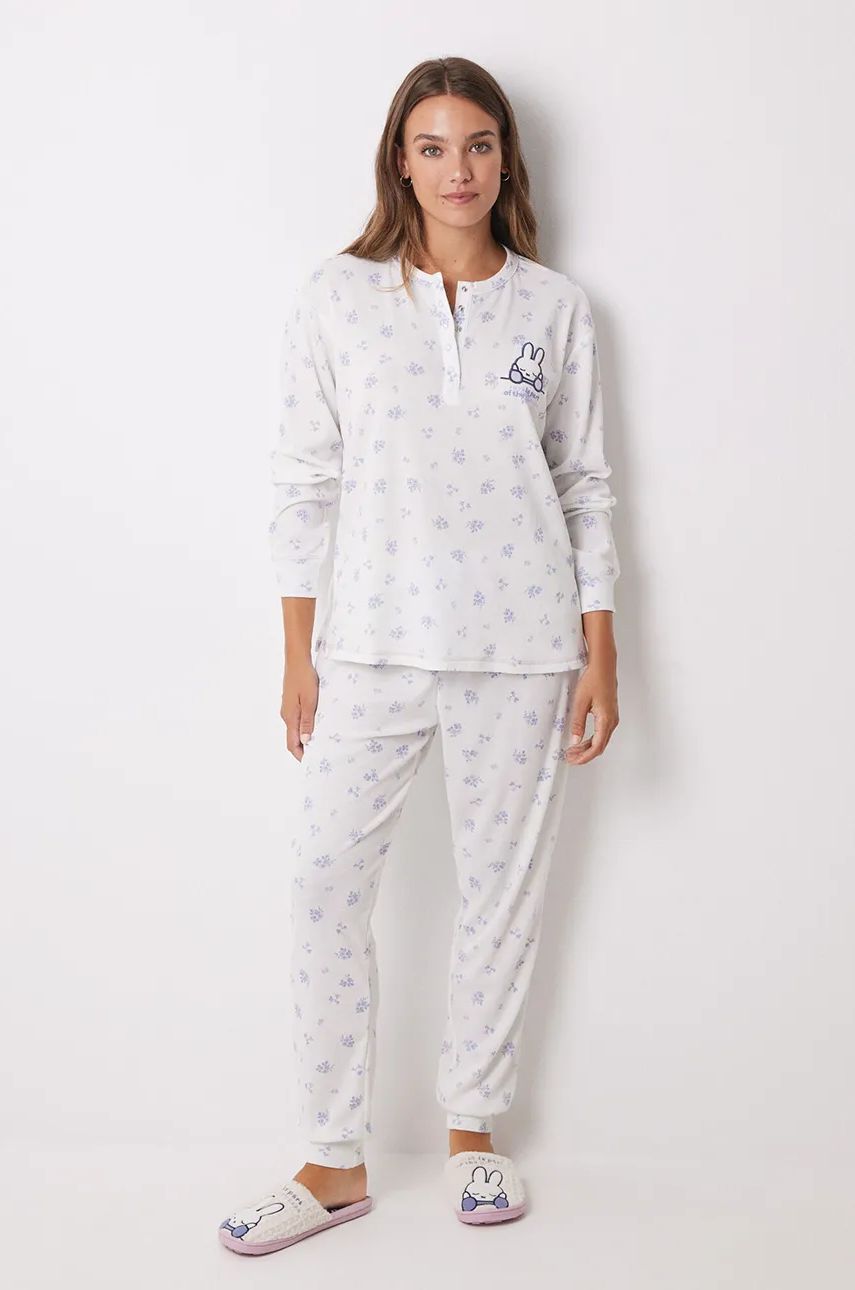 women\'secret pijama Miffy femei, culoarea bej, 3138573