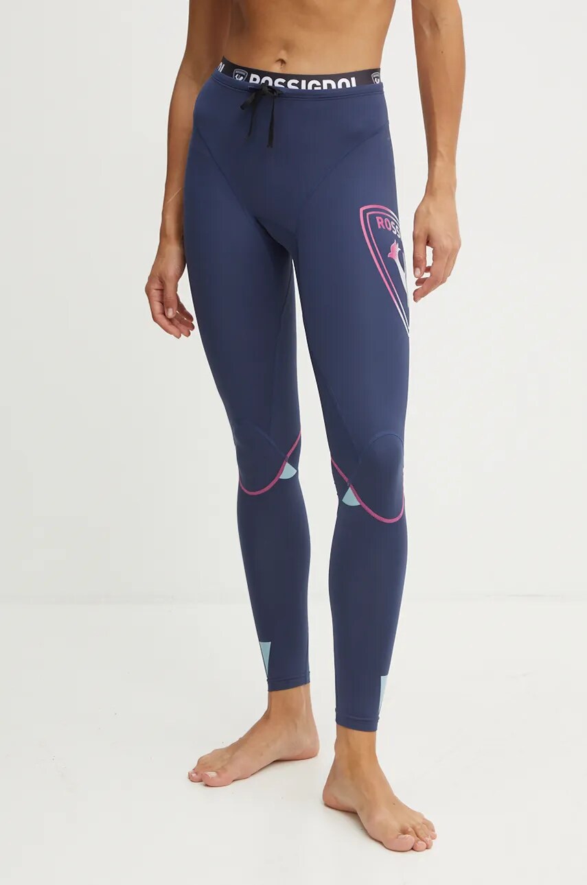 Rossignol jambiere funcționale Infini Compression Race culoarea albastru marin, RLMWU04