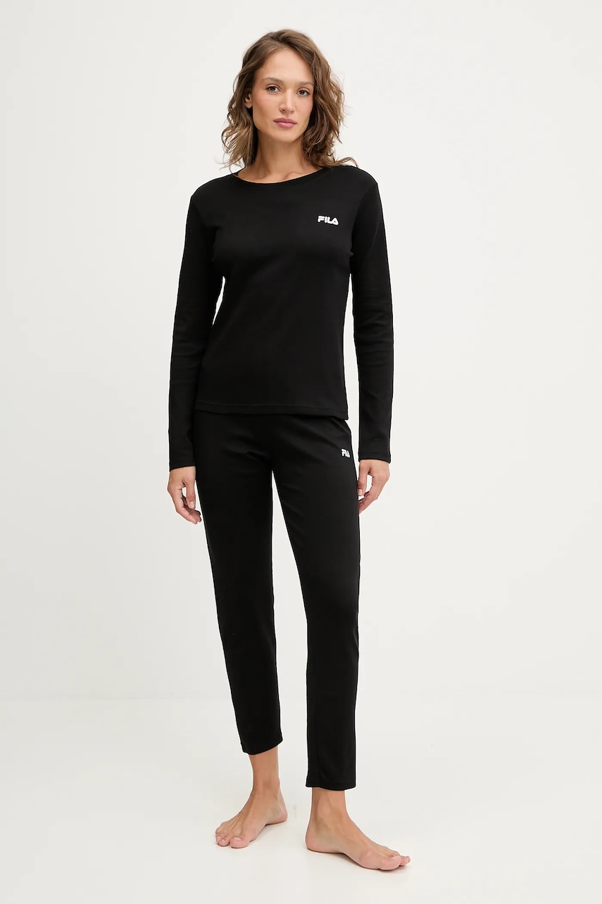 Fila pijamale de bumbac culoarea bleumarin, bumbac, FPW4189